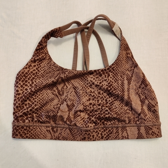 LULULEMON Energy Sport Bra Women's size 6 snakeskin pink and red - Picture 1 of 5